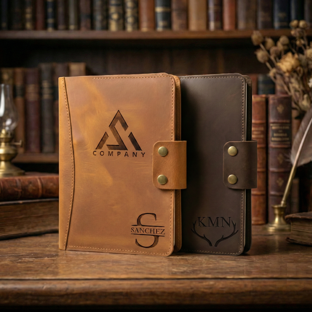 Premium Full Grain Leather Journal – Handmade Refillable Notebook