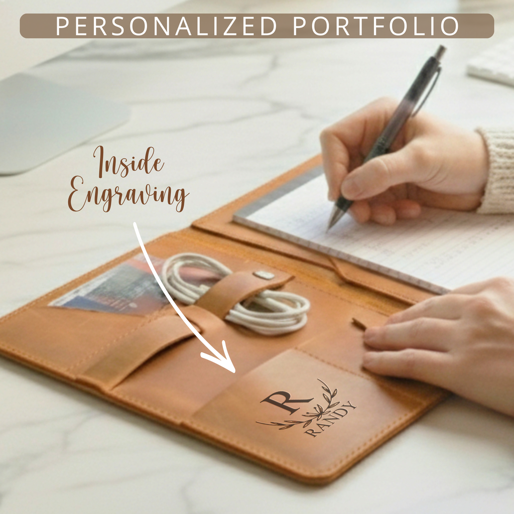 Premium Full Grain Leather Journal – Handmade Refillable Notebook